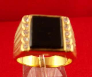 ELEGANT is the word to describe this STYLISH Mens Black ONYX Ring 