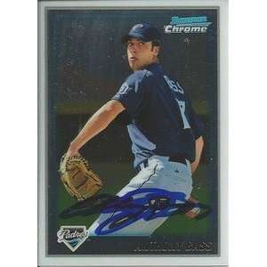  Anthony Bass Signed Padres 2010 Bowman Chrome Card Sports 