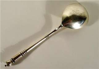 1893 Antique Large Russian Sterling Imperial Silver Spoon, 84  