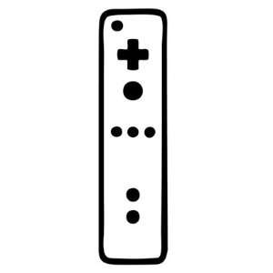  WII GAME CONTROLLER VIDEO GAME   5 WHITE   Vinyl Decal 