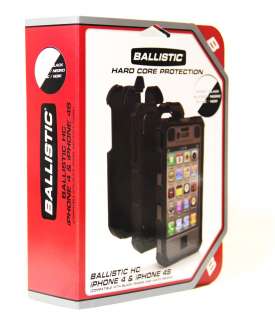 New Retail Ballistic iphone 4 4S HARD CORE HC rugged white black case 