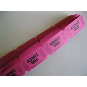  500 Hot Pink Admit One Consecutively Numbered Raffle 