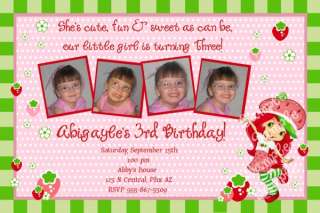 Custom birthday girl party photo invitations, any theme  