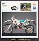 1992 ktm gs 300 tvc motorcycle dirt bike picture card