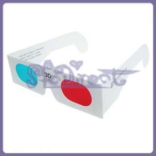 Red Cyan (Blue) 3D 3 D Anaglyph Movie TV Glasses 5 Pair  