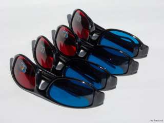Pair Kids 3D Anaglyph Glasses Red Cyan/Blue Resin Len  