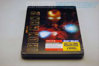 Iron Man 2 Steelbook + 3D Lenticular Cover Bluray New  