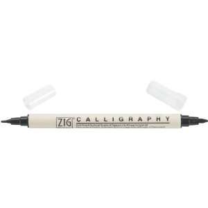  Zig Memory System Calligraphy Dual Tip Marker, Pure Black 