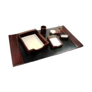  Vantaggio Collection 6 Piece Italian Leather Desk Set 