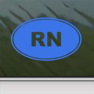  RN Registered Nurse Logo Blue Decal Truck Window Blue 