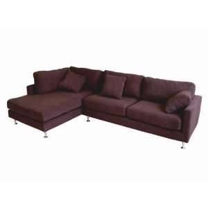  Wholesale Interiors Fabric Purple Twill Sectional Sofa 