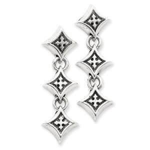  Silver Antiqued Gothic Post Earrings West Coast Jewelry Jewelry