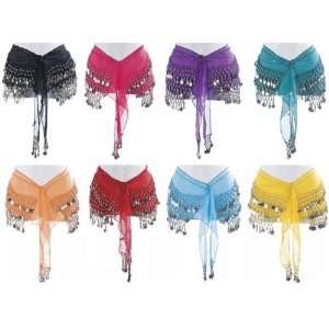  Wholesale Lots of 6 Bellydance Hip Scarf   Mix Colors 