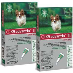  12 MONTH K9 ADVANTIX II Small Dog (for dogs up to 10 lbs 