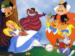 Alice in Wonderland Cartoon Cross Stitch Pattern  