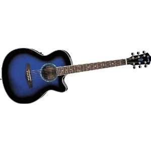 Ibanez AEG Series AEG10E Acoustic Electric Guitar   Transparent Blue 
