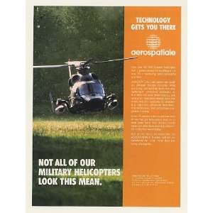  1990 Aerospatiale AS 565 Panther Helicopter Photo Print Ad 