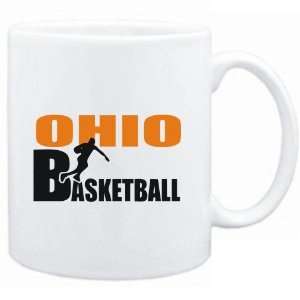  Mug White  Ohio ALL B ASKETBALL  Usa States Sports 