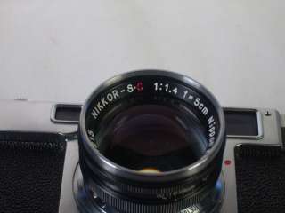 Vintage Nikon S2 Rangefinder Nikkor S C 11.4 F5cm lens Hard Leather 
