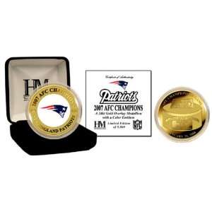  New England Patriots 2007 AFC Champions 24KT Gold and 