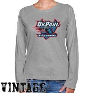   Distressed Logo Vintage Long Sleeve Classic Fit Tee