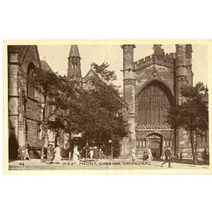   Vintage Postcard West Front   Chester Cathedral   Chester England UK