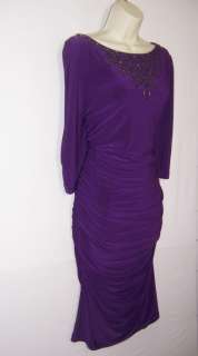 ADRIANNA PAPELL Woman Wine 3/4 sleeves Stretch Jersey Versatile Dress 