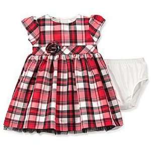   Girls Dress Me Up 2 piece S/S Red/Black Taffeta Dress Set 12 Months