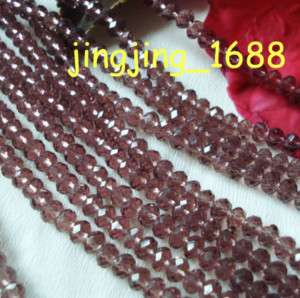 LOTS 200pcs Wine Red Facet Loose Crystal Beads 4x2mm  