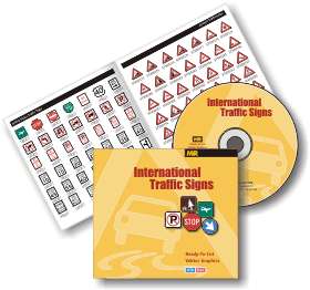   1100 fully editable international traffic signs cd for windows and mac