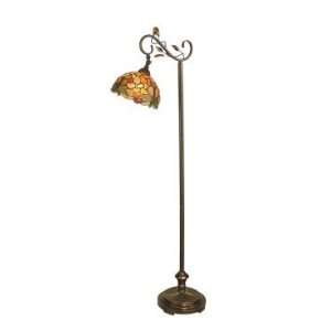 Dale Tiffany Dragonfly Agate Floor Lamp in Antique Golden 