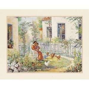  Chicken in Yard by Unknown 20x16 Baby