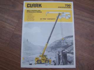 Clark 720 22 ton RT Crane Brochure  