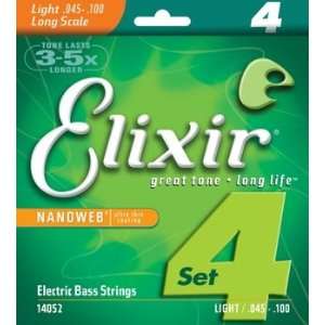  Elixir Strings Nanoweb Light Bass Strings (.045 .100 