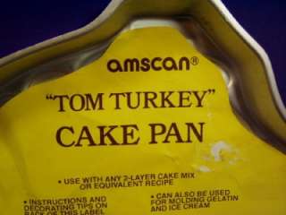 AMSCAN TOM TURKEY Cake Pan Baking Mold Bake BIRD 26802  