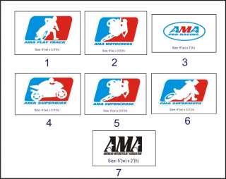 AMA Flat Track Motorcycles Racing 6 Decal  