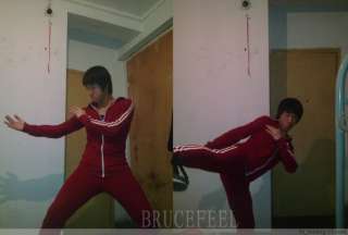bruce lee longstreet red tracksuit kung fu suits  
