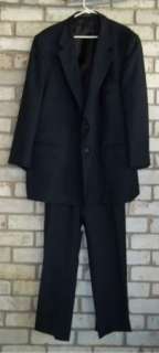   Dark Blue Wool Blend PETROCELLI Jacket Coat Pant Suit sz 50R  