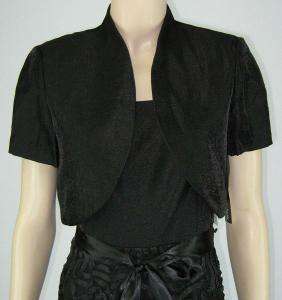   RICHARDS Womens Black Dress w/Bolero Jacket Sz 10 New 5361  