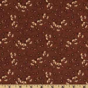  The Regency Collection III Linear Flowers Sienna Fabric By The Yard