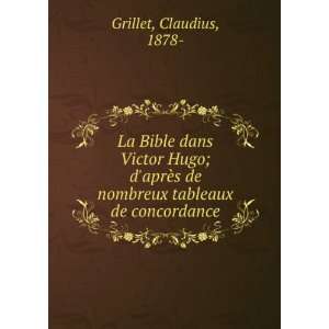   tableaux de concordance Claudius, 1878  Grillet  Books