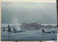 Robert BATEMAN Giclee Canvas Orca Procession SIGNED art  