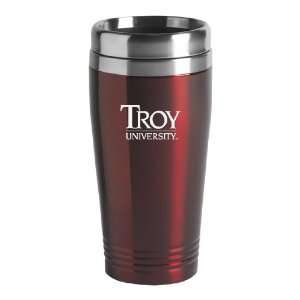  Troy University   16 ounce Travel Mug Tumbler   Burgundy 