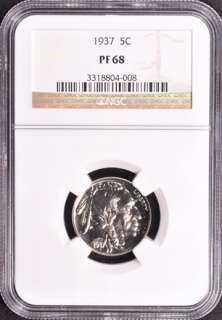 1937 BUFFALO 5C NGC PR 68  