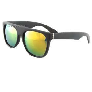  Retro Flat Top Matte Black Wayfarer Sunglasses 80s Vintage 