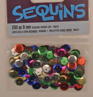 Sequins Loose Multi Colored Round Cup 8mm 400 pieces  