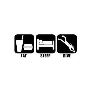 Eat Sleep Dive Vinyl Graphic Sticker Decal scuba diver diving  