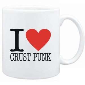  Mug White  I LOVE Crust Punk  Music