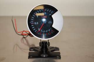 BOOST GAUGE 60mm Universal Tinted LED Light Tachometer  