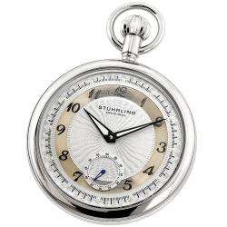 NEW Stuhrling Original 616 Montres De Poche Versailles Silvertone 